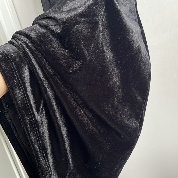 Soft Warm Black Dress, medium, velvet feel, lined, spaghetti straps knee length - Picture 4 of 13